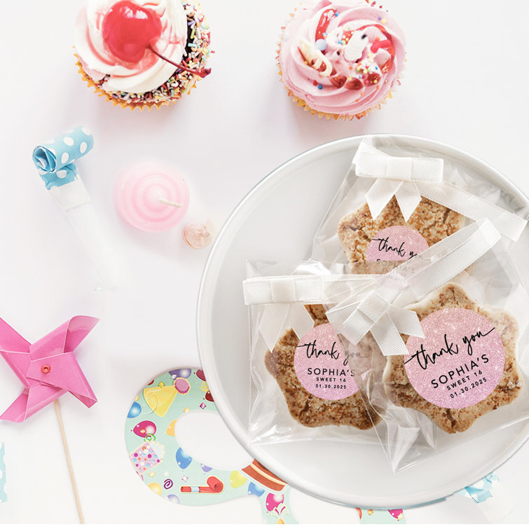 12 étiquettes Cadeaux Anniversaire - Thème Festif | JGIFT05 - 8